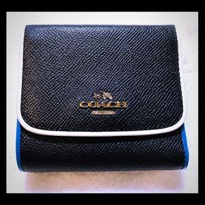 Coach small walker in tricolor Edgestain leather